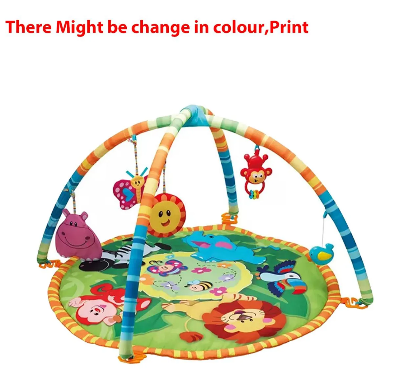 Newborn Play Mat with Rattles – Assorted Colors & Prints