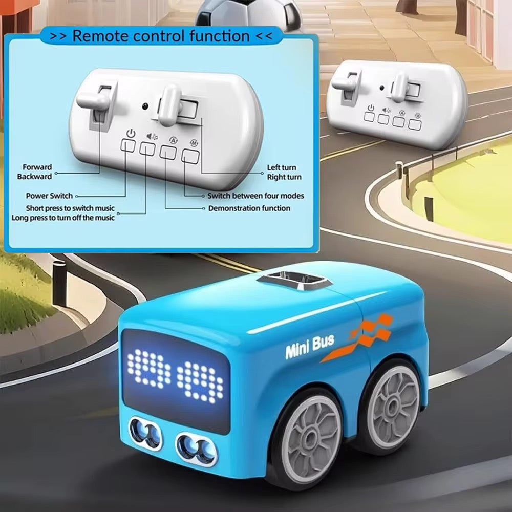 2.4GHz Electric Mini Follow Bus – Remote & Induction Control Toy (1 only) Magic Mini Bus