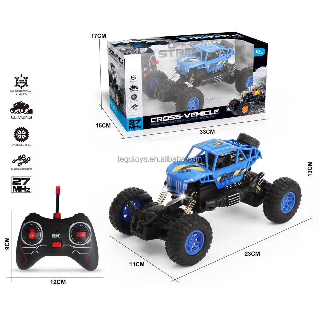 Remote Control Rock Crawler Car ā Smoke Spray, Plastic