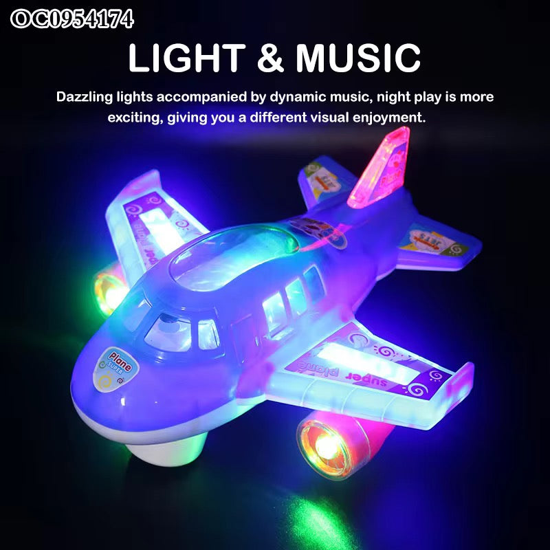 ✈️ Flash Electric Light & Music Airplane Toy for Kids!