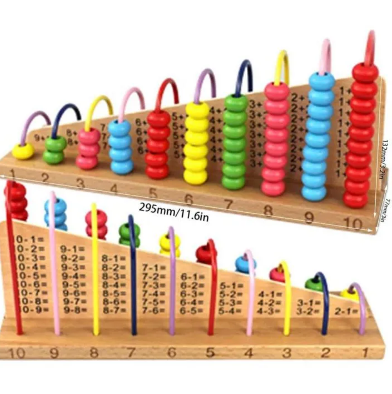 Wooden Math Learning Calculation Shelf – Fun with Addition & Subtraction!"
