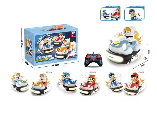Fun Educational Remote control fighting robot battle bumper car set with 2 players & music