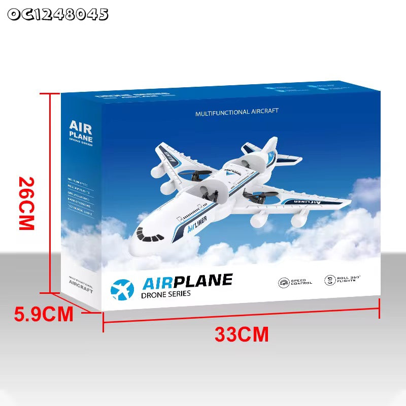 Remote Control Passenger Airplane – 2.4GHz RC Aircraft with 360° Rolls & Flight Circling