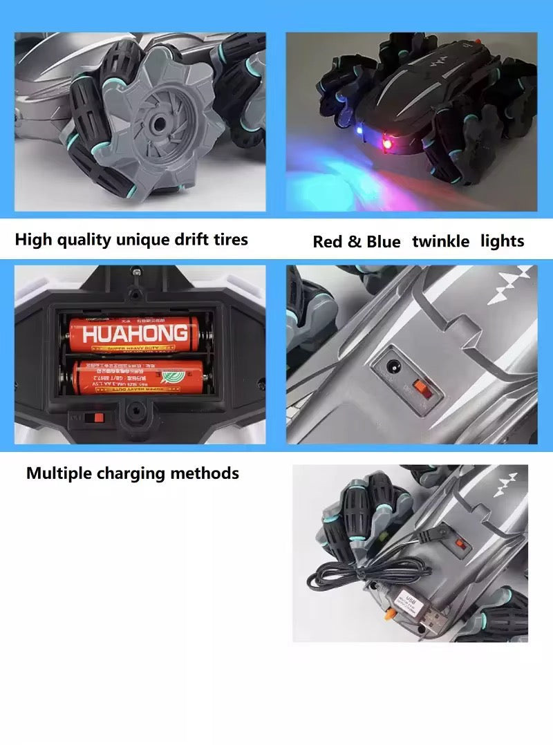 2-in-1 Remote Control Stunt Car with Watch & Remote β 4WD Off-Road Acrobatic Toy