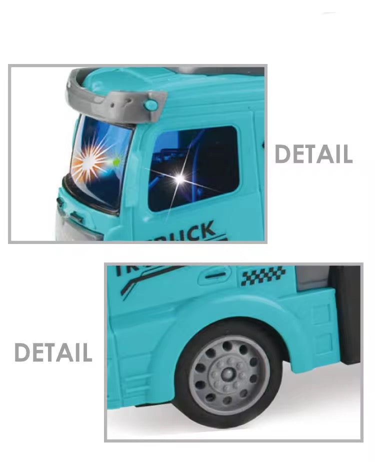 1:48 RC High-Speed Container Truck – Rechargeable Remote Control Semi Truck with Lights