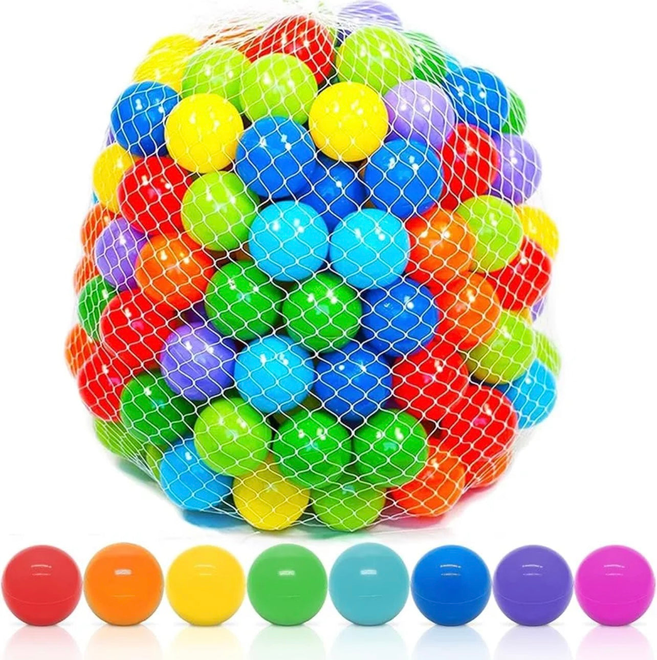 Colourful plastic balls