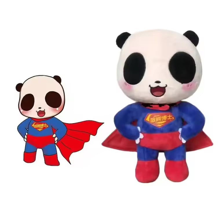 Panda Plush Toy in Superman Costume – 25cm