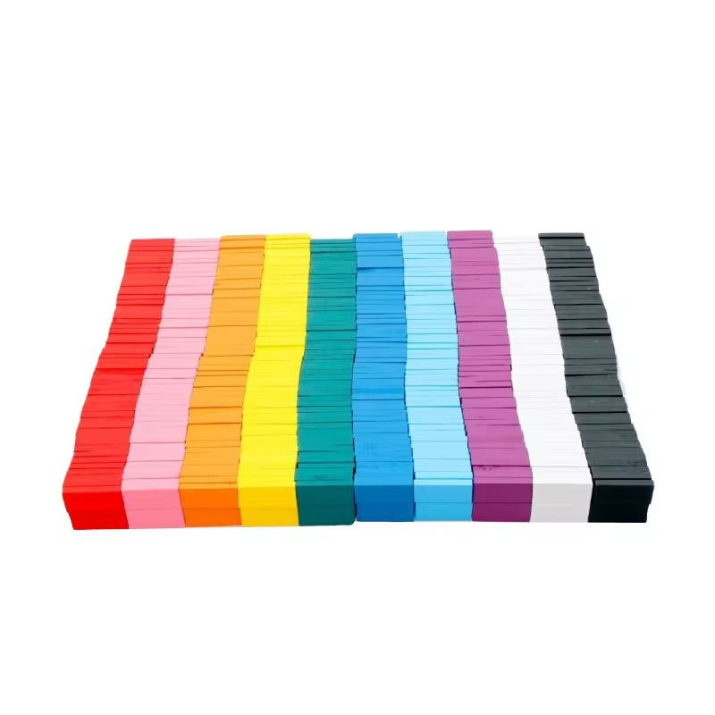 50pcs Wooden Domino Blocks β Colorful Set
