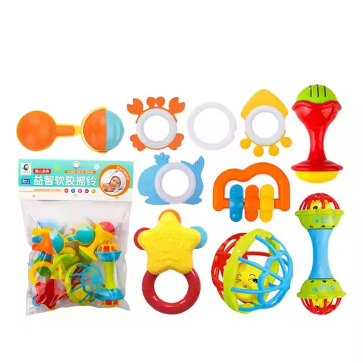 Colorful Plastic Rattle Toy for Babies