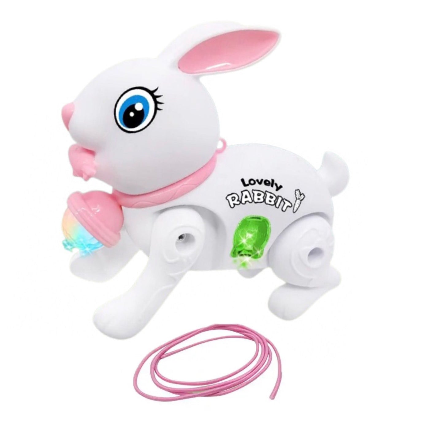 Electric Bunny Rabbit Walking Toy with Lights and Music