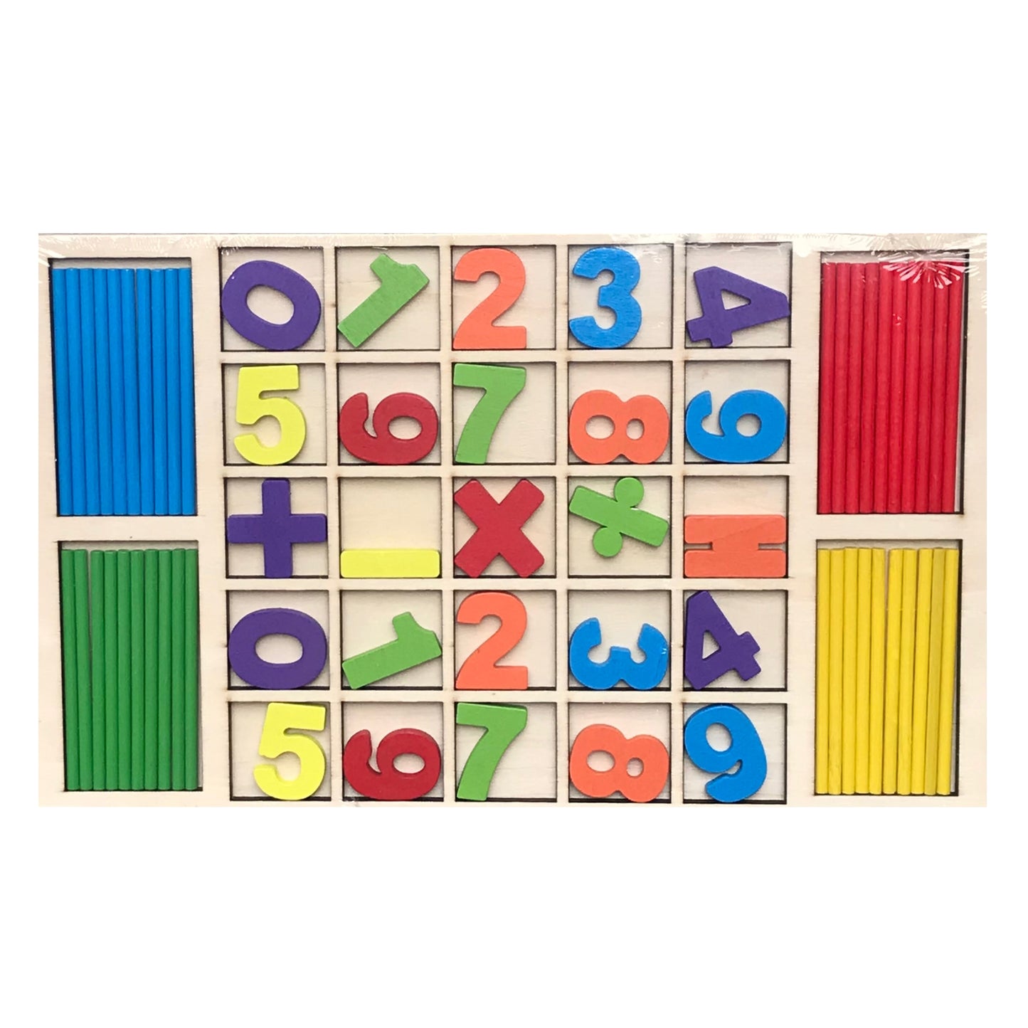 Premium Quality Early Educational Mathematical Wooden Numbers with Sticks