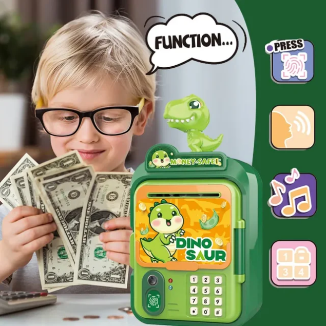 Dinosaur ATM Money-Saving Box for Kids