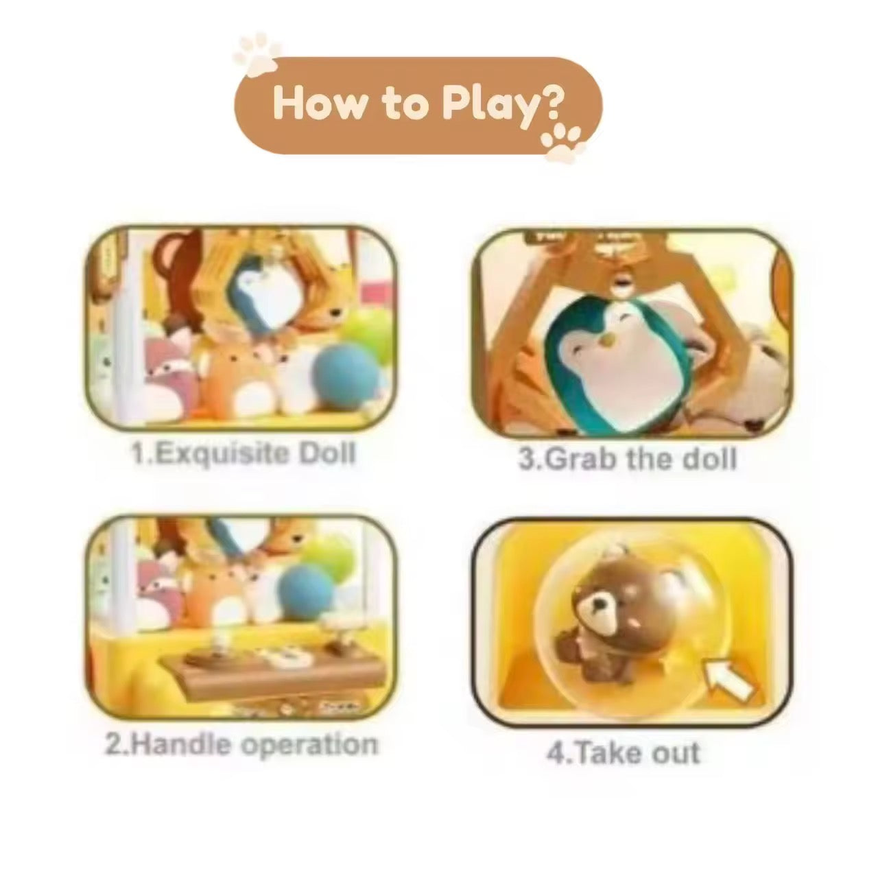 Bear-themed Claw Machine toy for kids!