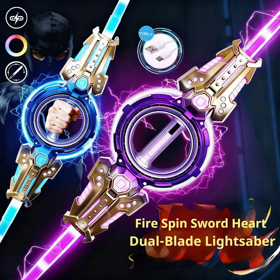 Dual-Head Rotate Sword With Lights