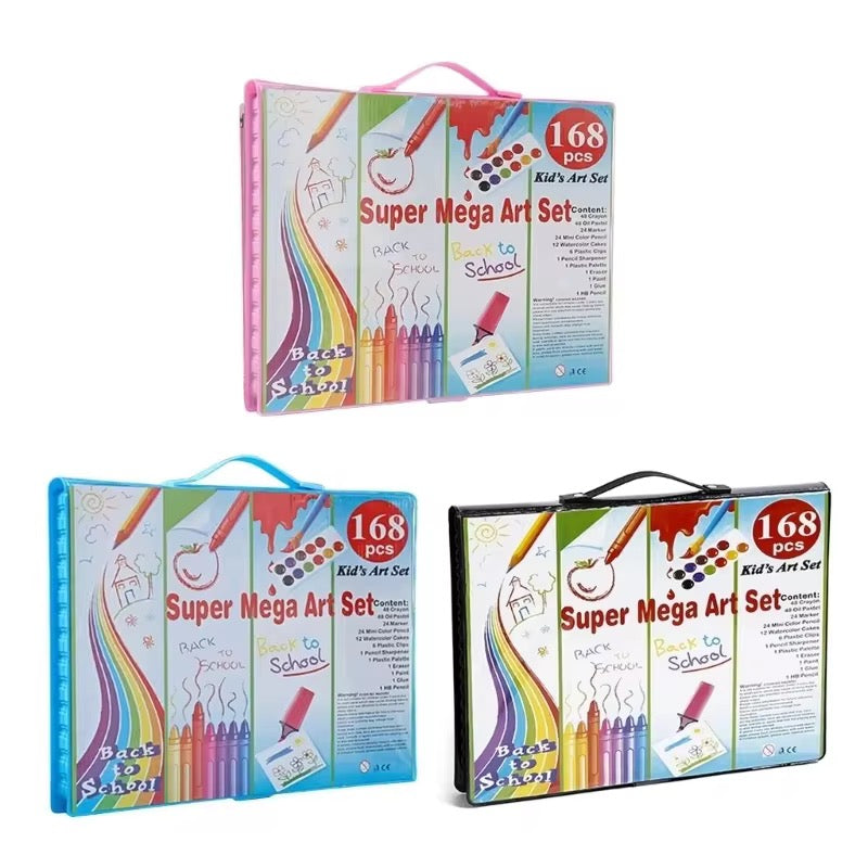 Colouring Art Kit – Multi-Character Box Set for Kids 168 pcs &  68pcs