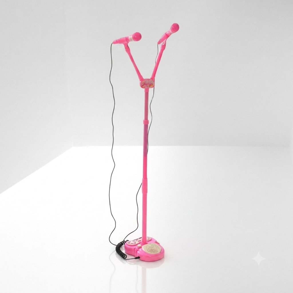 Super Voice Dual Microphones with Stand toy set for kids!