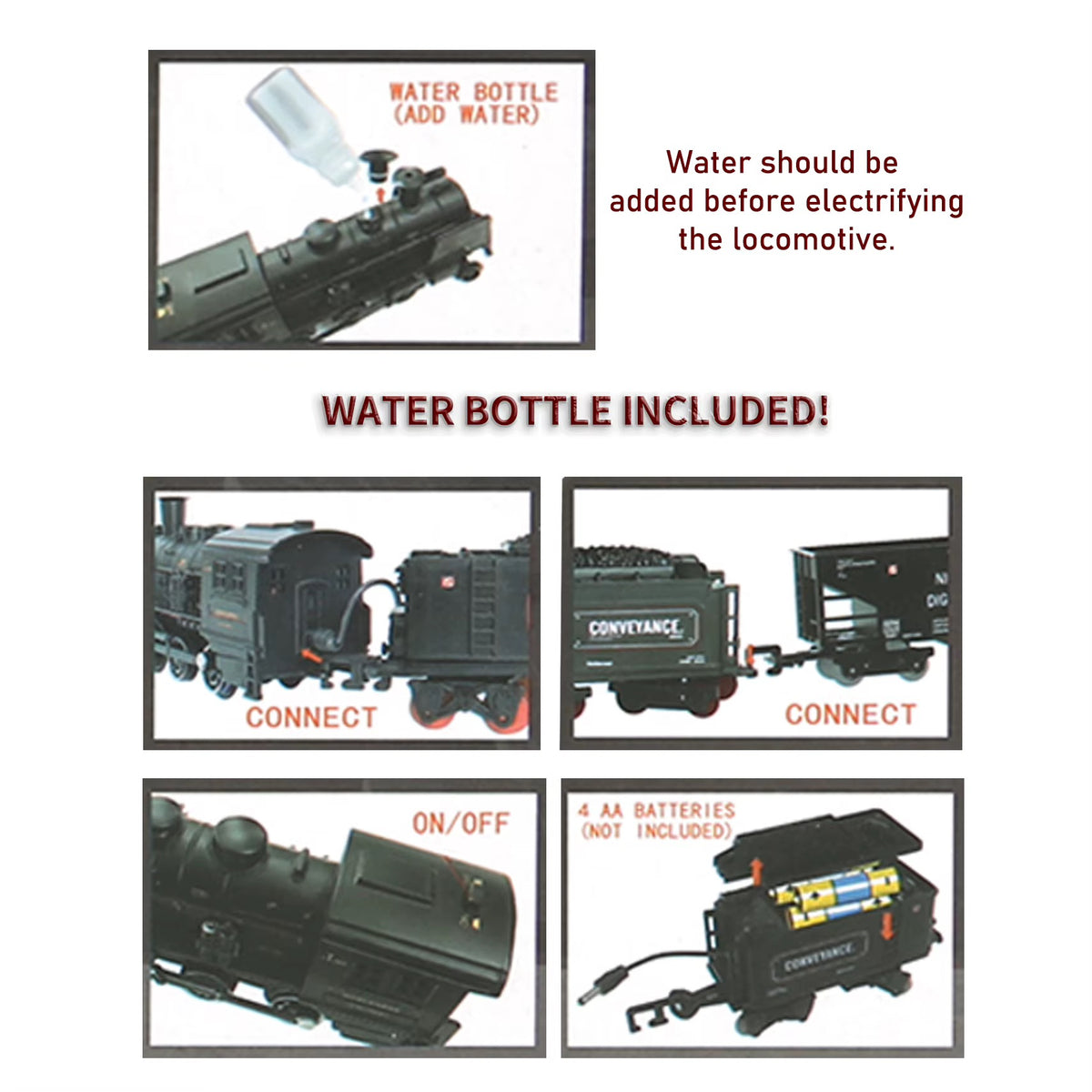 Alloy Smart Metal Edition Steam Train Set – Light, Sound & Safe Smoke Railway Set