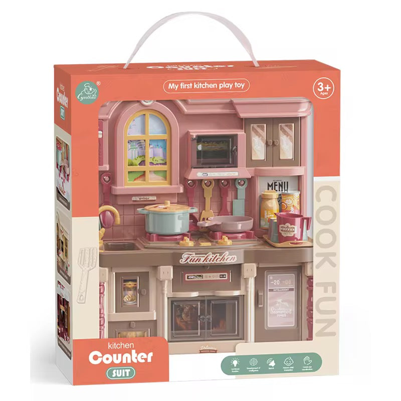 Girl Kitchen Play House – Mini Cooking Utensil Suit Pretend Play Set