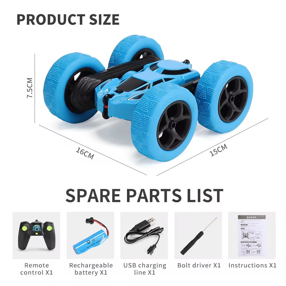 Rechargeable Remote Control Stunt Car – Multi-Color