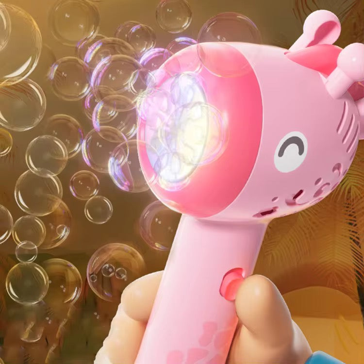 Giraffe Bubble Gun Toy for Kids – Automatic Bubble Blaster Machine, Outdoor & Indoor Bubble Maker
