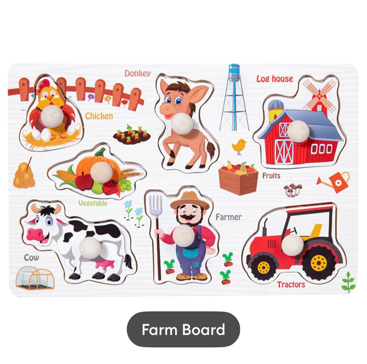Wooden Puzzle – Animals, Insects, Fruits ,Veggies, Vehicles & sea creatures