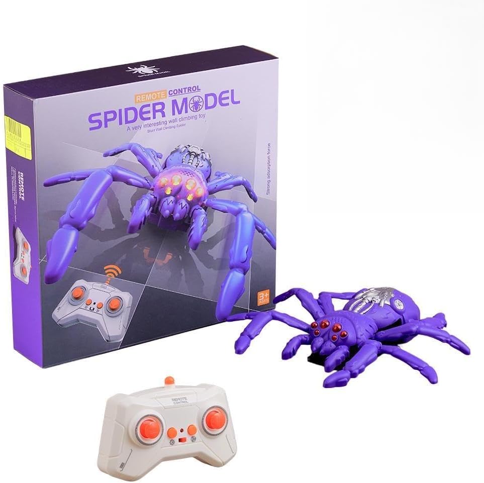Wall Climbing RC Spider – 360° Rotating Remote Control Gravity-Defying Toy