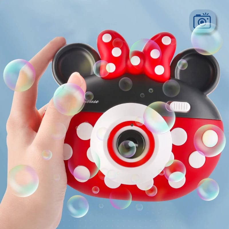 Light Up LED Mini Mouse Camera Bubble Blower Toy