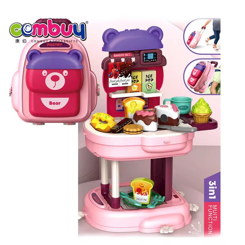 2 in 1 Fashion Beauty Set Trolly with dressing table for kids