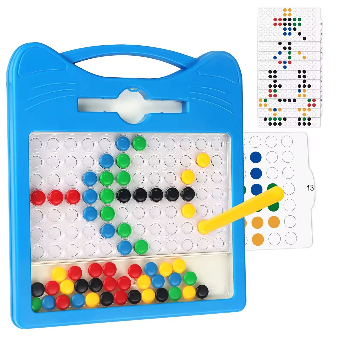 magnetic drawing board with colourful beads for | kids and toddlers|