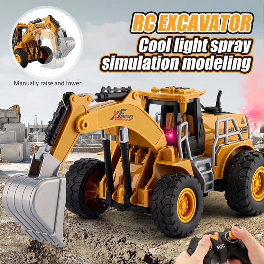 2.4GHz RC Excavator With Light Remote Conftrol Construction Truck