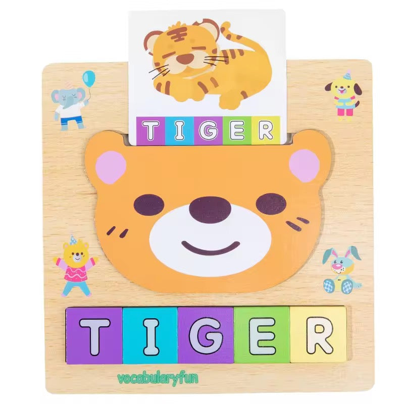 Wooden Spelling Game Toy – Educational Alphabet &Number Puzzle for Kids