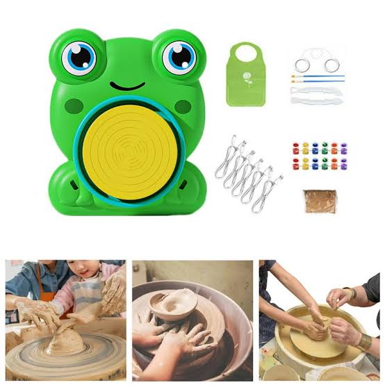 DIY Electric Ceramic Machine for Kids – Mini Pottery Wheel Clay Craft Kit (3+ Years)