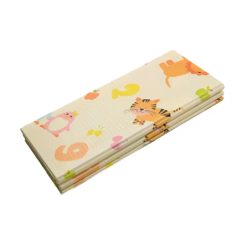 Double Sided Water-proof Foldable Baby Crawling Floor Play Mat. Multi-Purpose Floor Mat for Baby, Extra Thick Foam Mat (Assorted Prints)