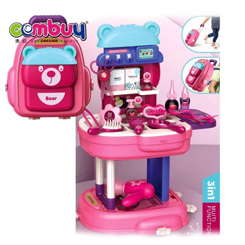 2 in 1 Fashion Beauty Set Trolly with dressing table for kids