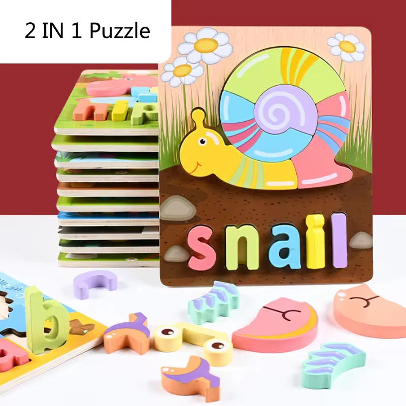 2 in 1 puzzle board for kids !