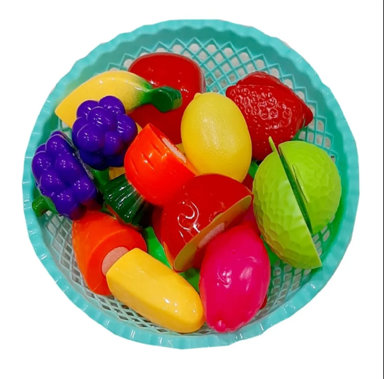 10 Pcs Fruit and Vegetable Food Cutting Toy for kids Colourful & hard Plastic !