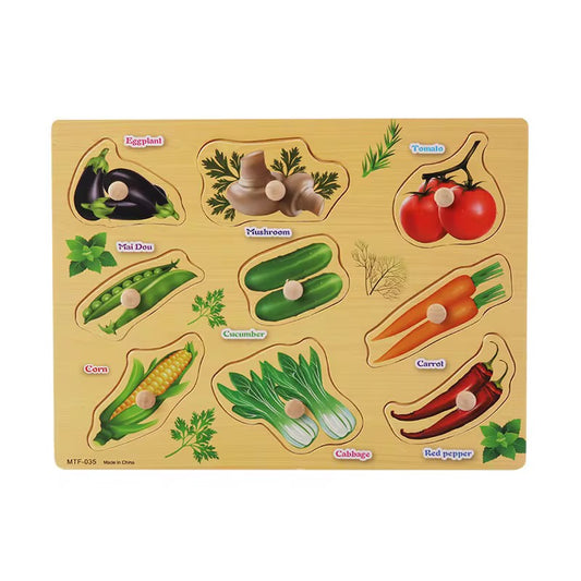 wooden Vegetables puzzle Board!