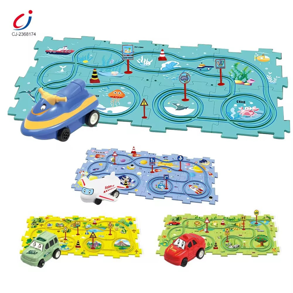 Logic Race Car Puzzle Track Toy – Educational Fun for Kids 5pcs & 25 pcs