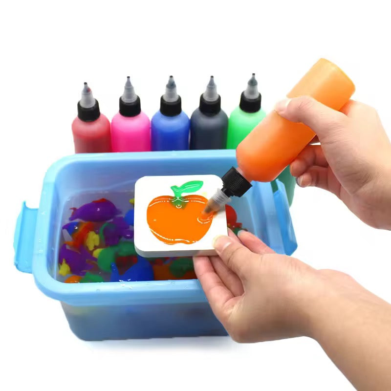 Magic Water Gel Toy Kit for Kids – 3 Bottles & 2 Fun Molds!