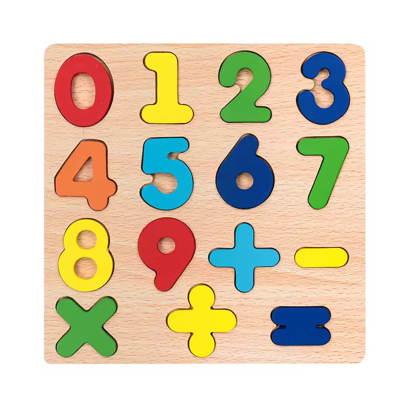 Wooden Numbers Large Size Set and Math Signs