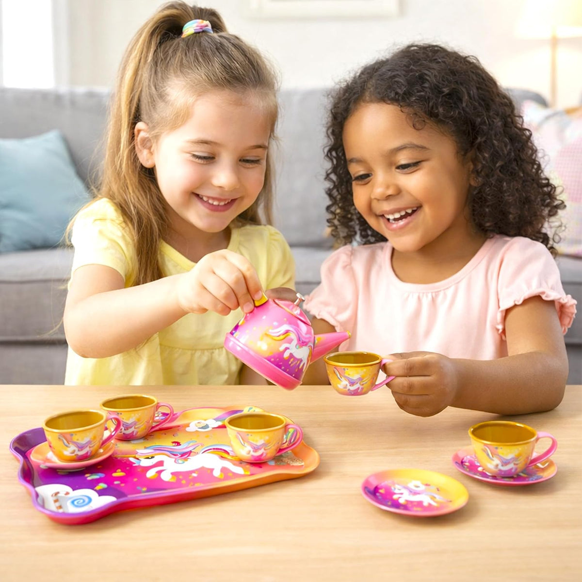 14Pcs Kids Metal Tea Set
