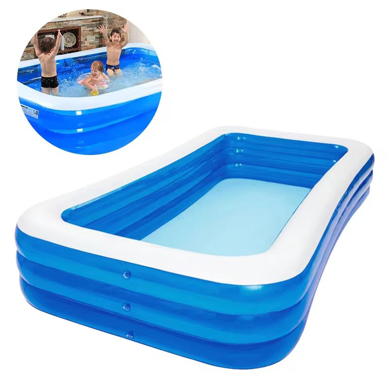 🏊 Large Family Inflatable Swimming Pool – 10FT Extra Large Outdoor Pool