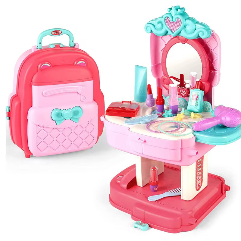 2 in 1 Fashion Beauty Set Trolly with dressing table for kids