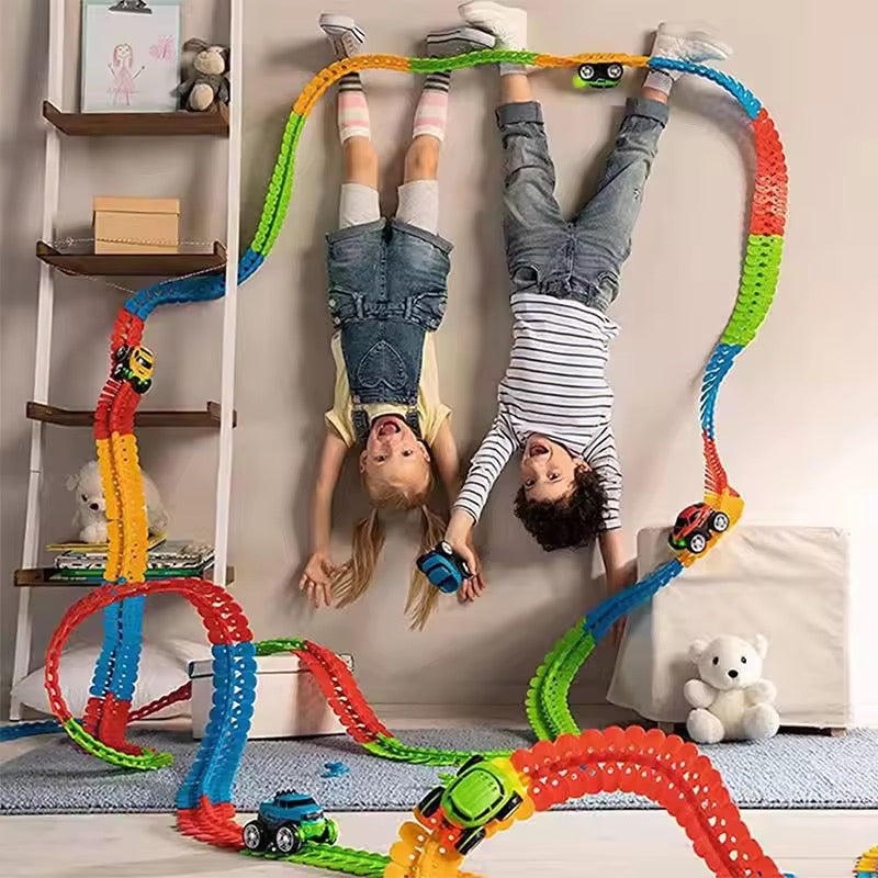 3D Glow Racing Track Set – Flexible & Fun Car Toy