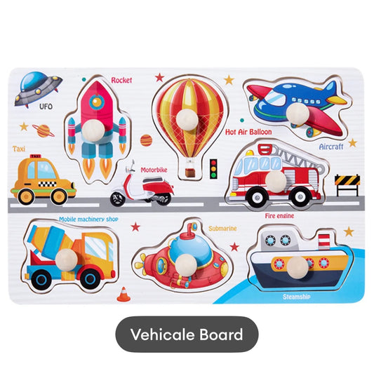 Wooden Puzzle – Animals, Insects, Fruits ,Veggies, Vehicles & sea creatures