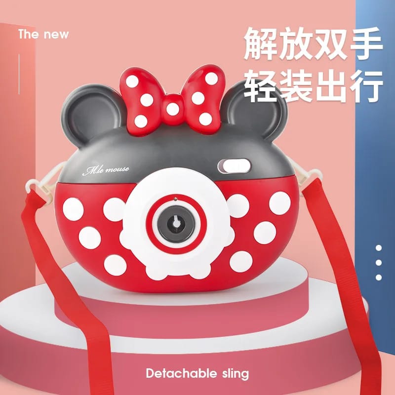 Light Up LED Mini Mouse Camera Bubble Blower Toy