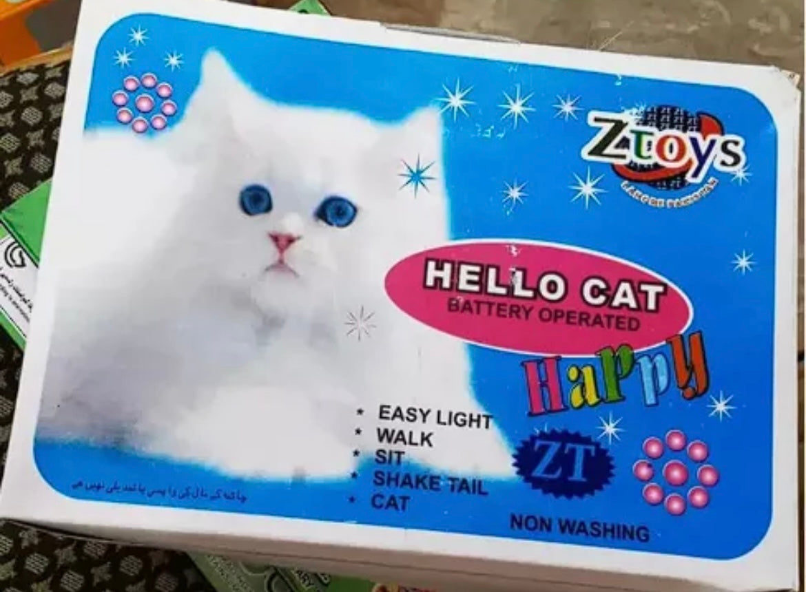 Hello Cat Toy – Lights, Walks & Sits