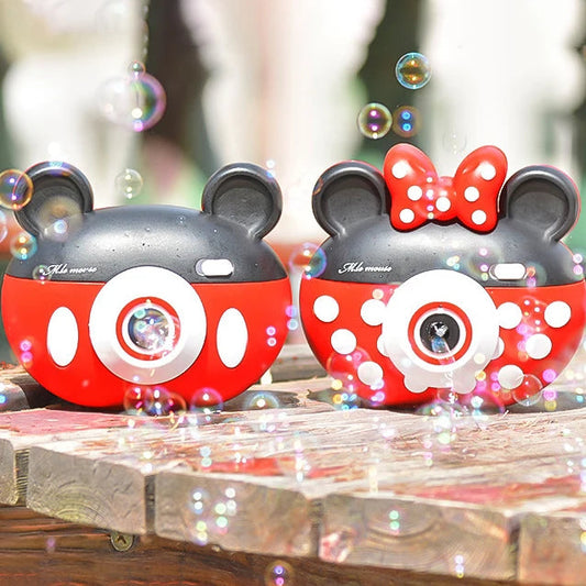 Light Up LED Mini Mouse Camera Bubble Blower Toy