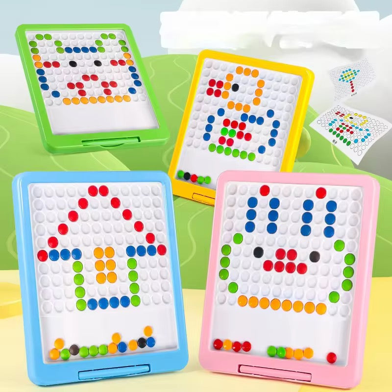 magnetic drawing board with colourful beads for | kids and toddlers|