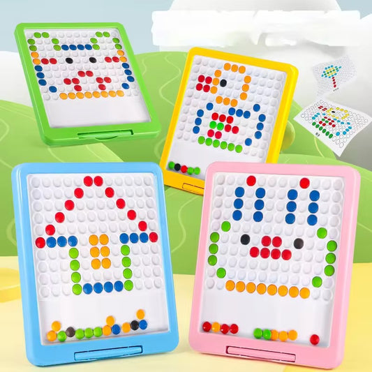 magnetic drawing board with colourful beads for | kids and toddlers|